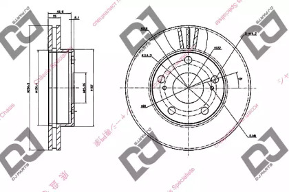 Тормозной диск DJ PARTS BD1968